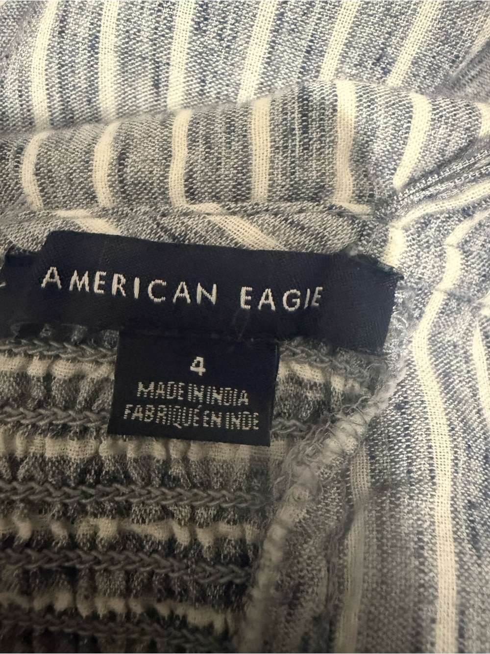 American Eagle Striped Wide Leg Jumpsuit Size 4 - Picture 7 of 8